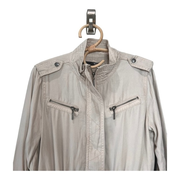 Max Jeans Utility Military Jacket Color Winter White Ivory Size XS NWOT - Picture 12 of 15